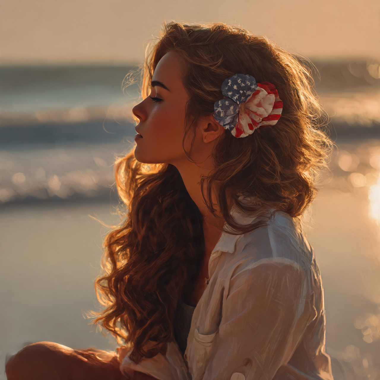 a young woman with voluminous soft waves 2