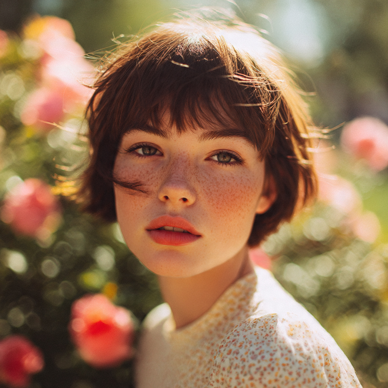 a young woman with wispy bangs and