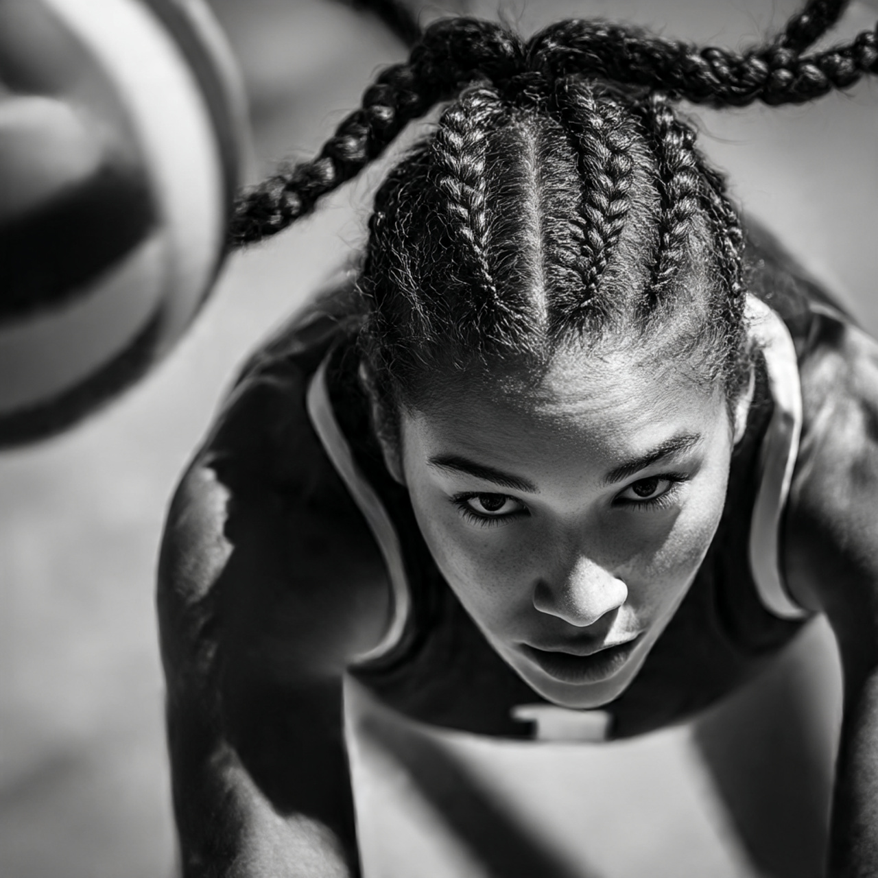 action shot volleyball player diving for the
