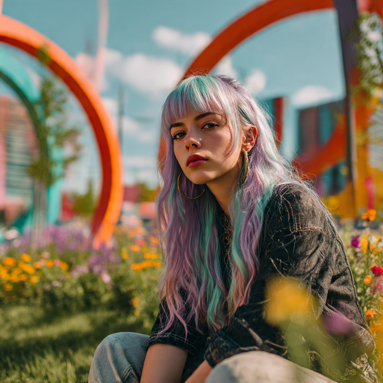 an edgy mullet wolf cut women hairstyle