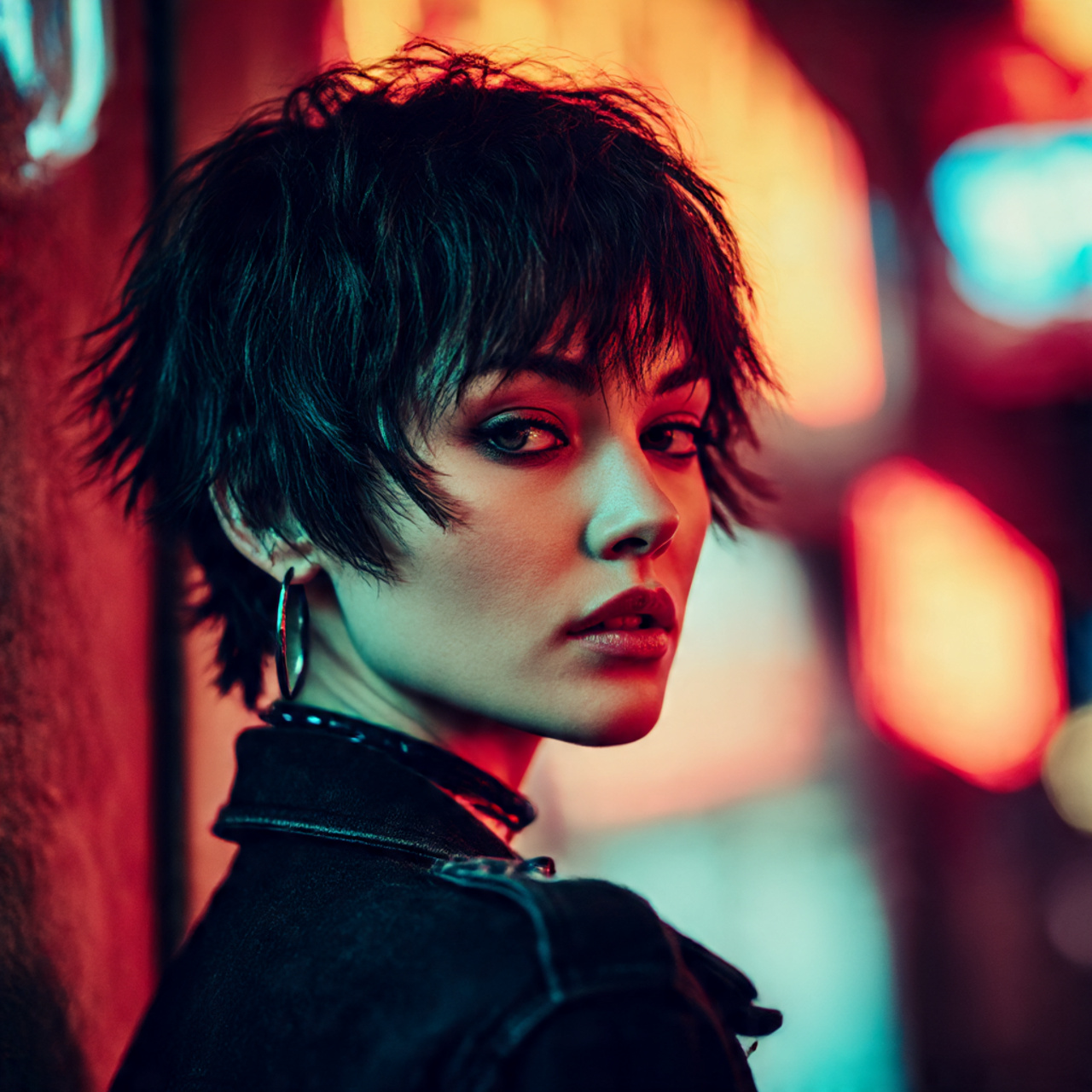 20 Short Shaggy Hair Ideas for Volume and Texture You’ll Love 17 an edgy woman with sharp choppy layers