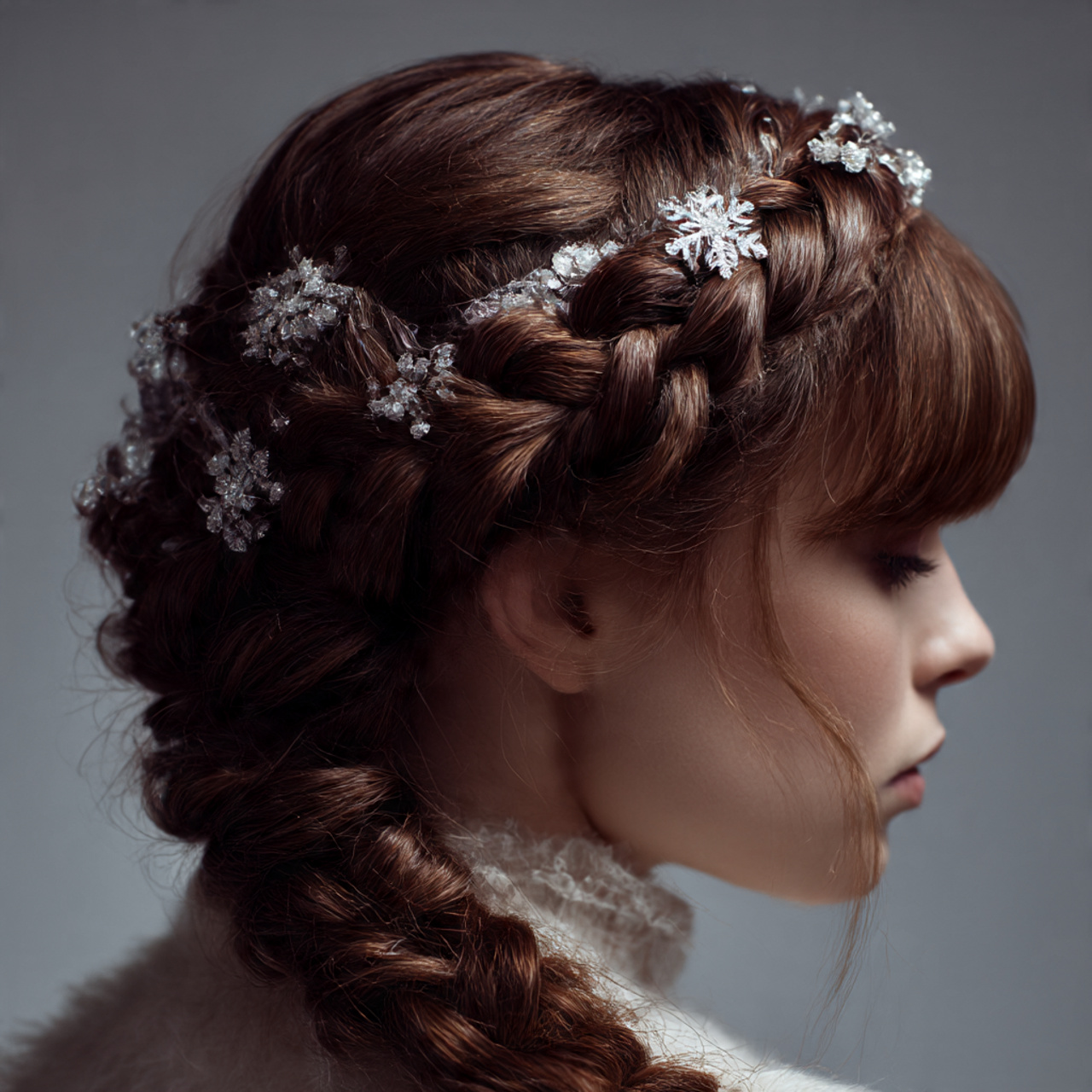 beautiful halo braid wrapped around the head