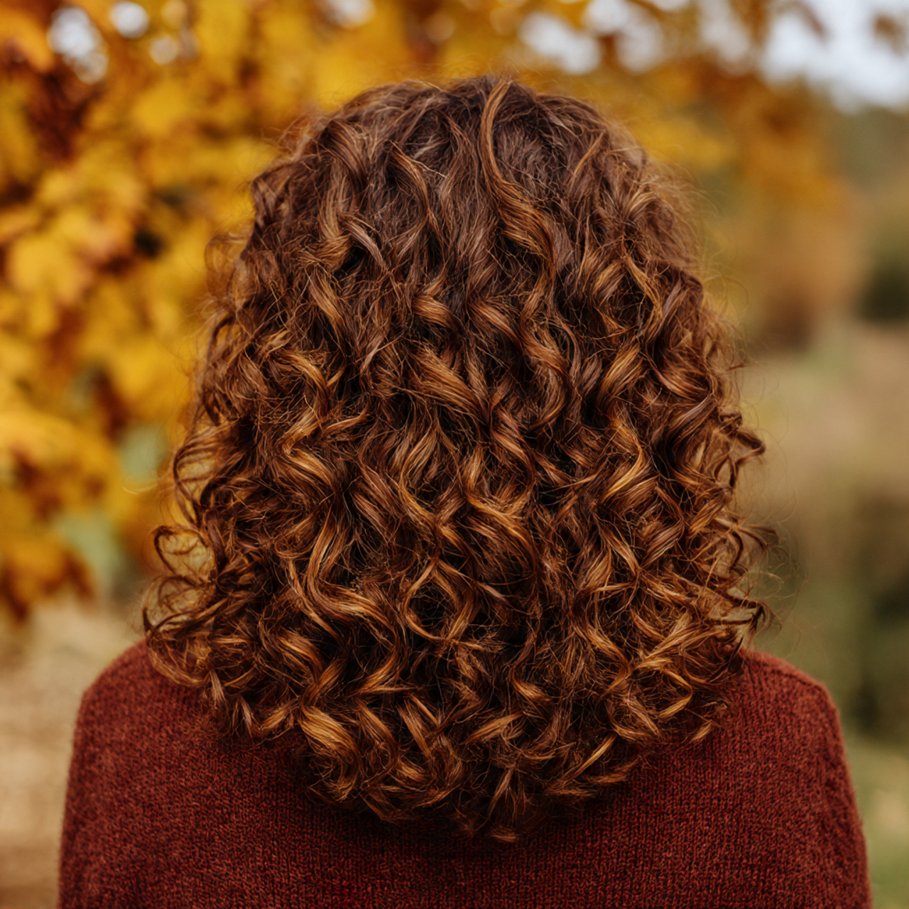 beautifully defined shiny ringlet curls on medium length