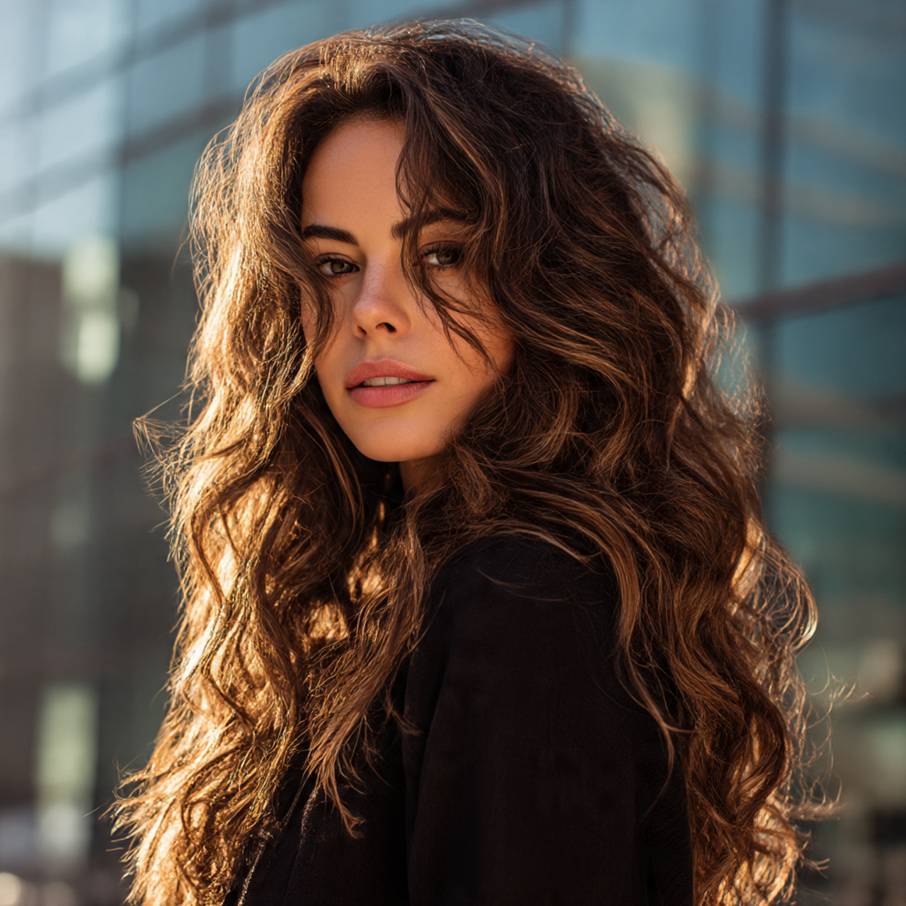 bold california brunette high contrast depth on a