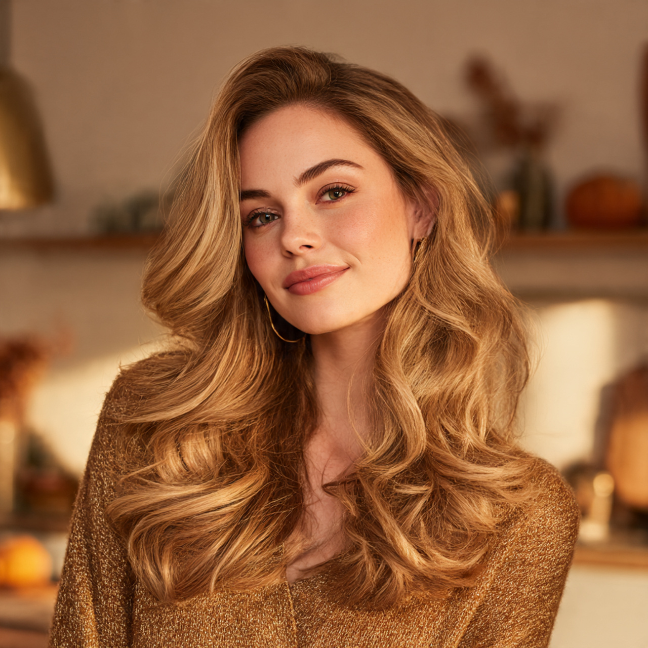 bouncy voluminous blowout with smooth ends natural