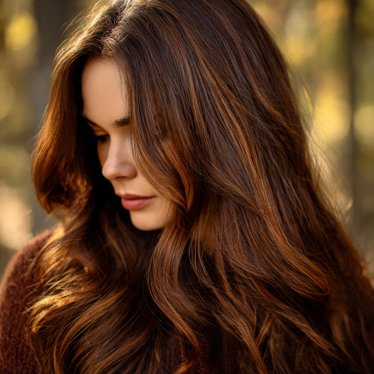 Hairstyles for Brunettes: Top 28 Luxurious Looks 7 close up of a brunette woman with chocolate