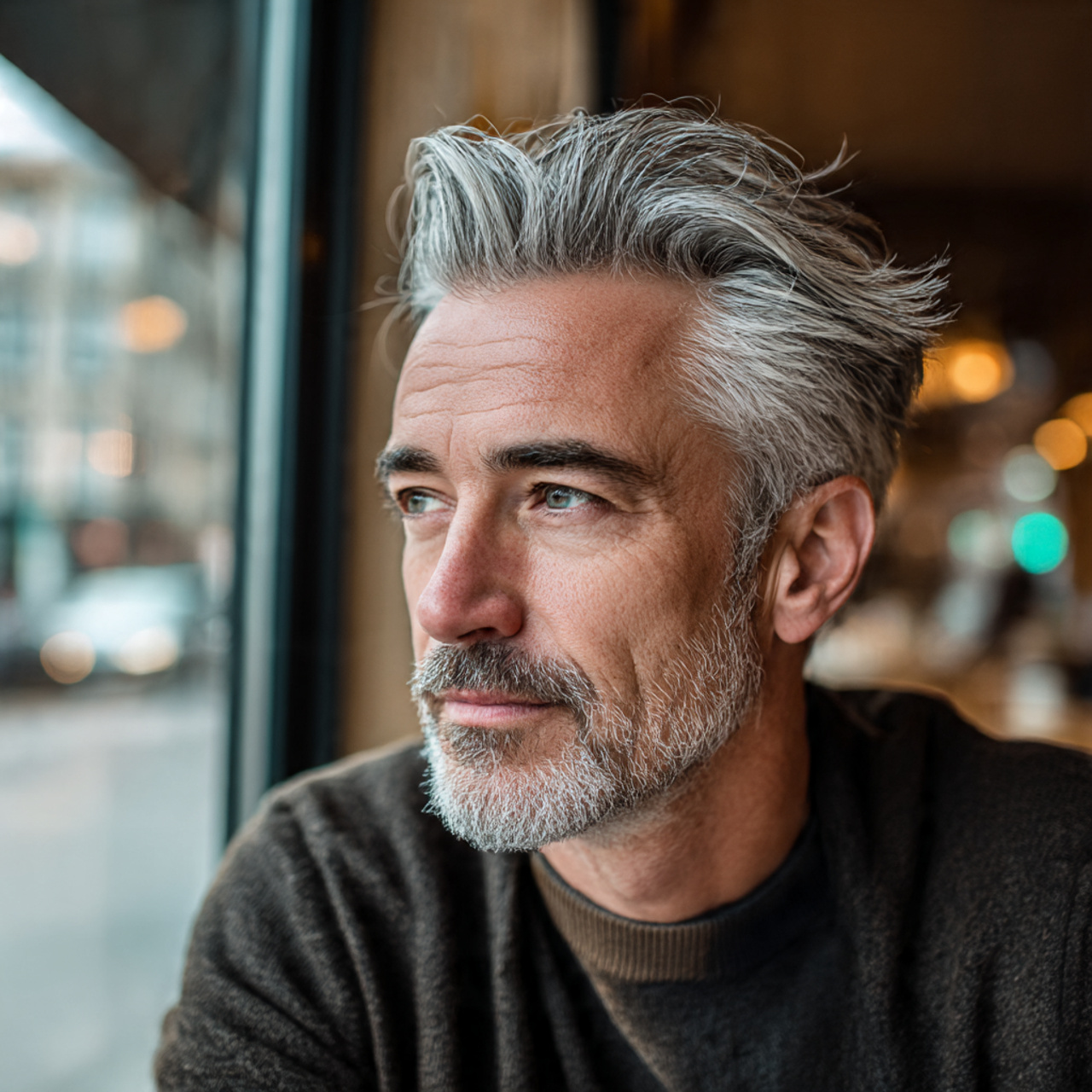 close up of a distinguished man with gray blended