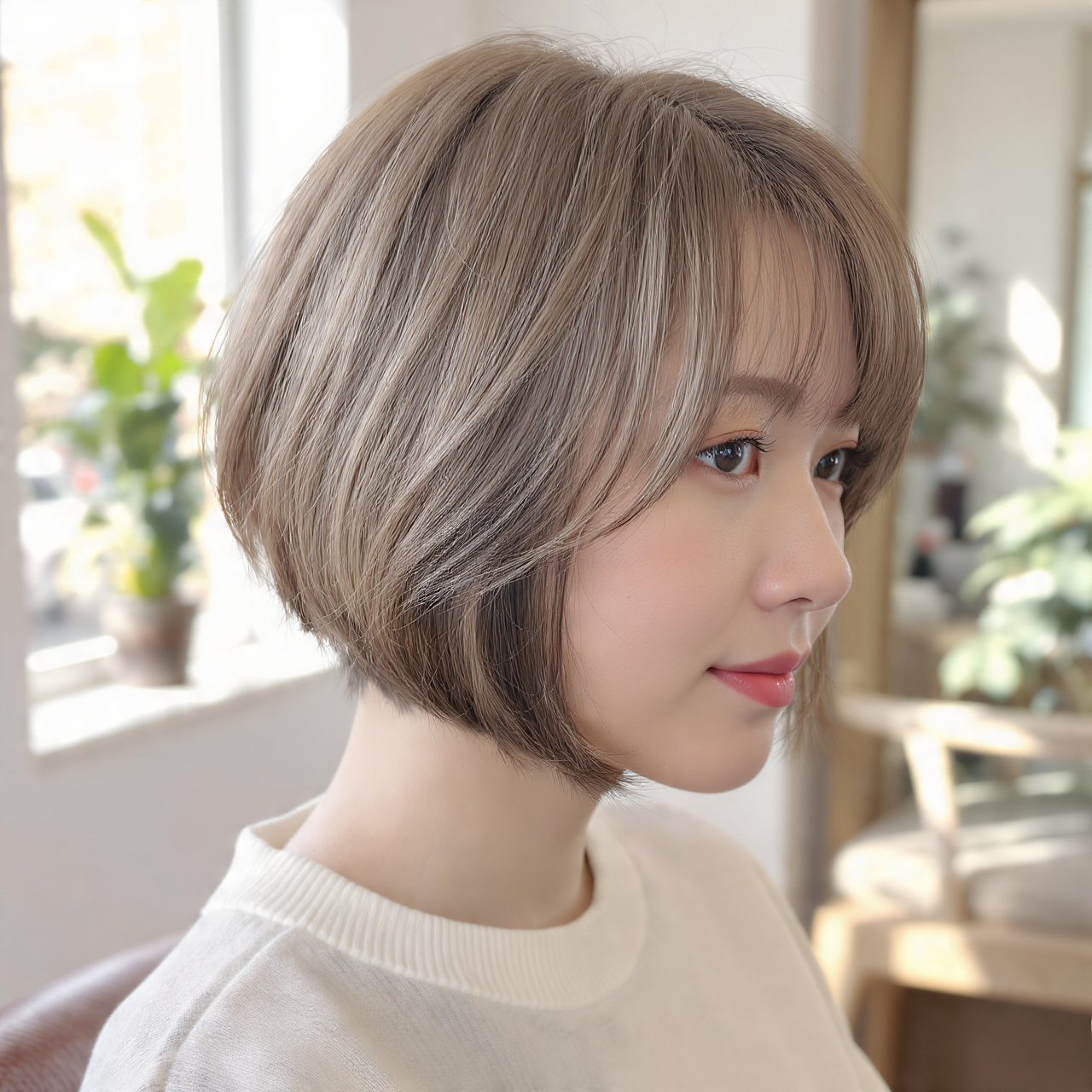 close up of a woman with fine thinning