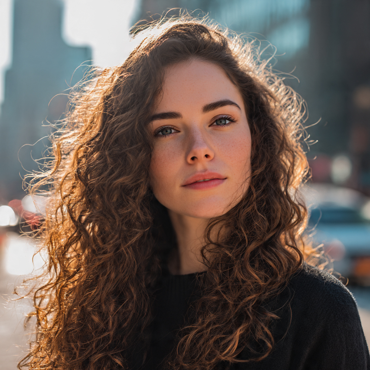 close up of a woman with long layered 1 1