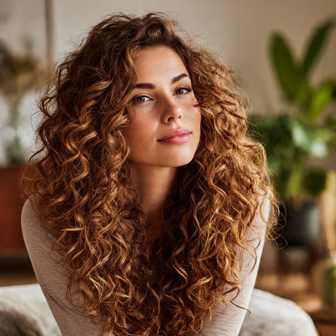 close up of a woman with long layered