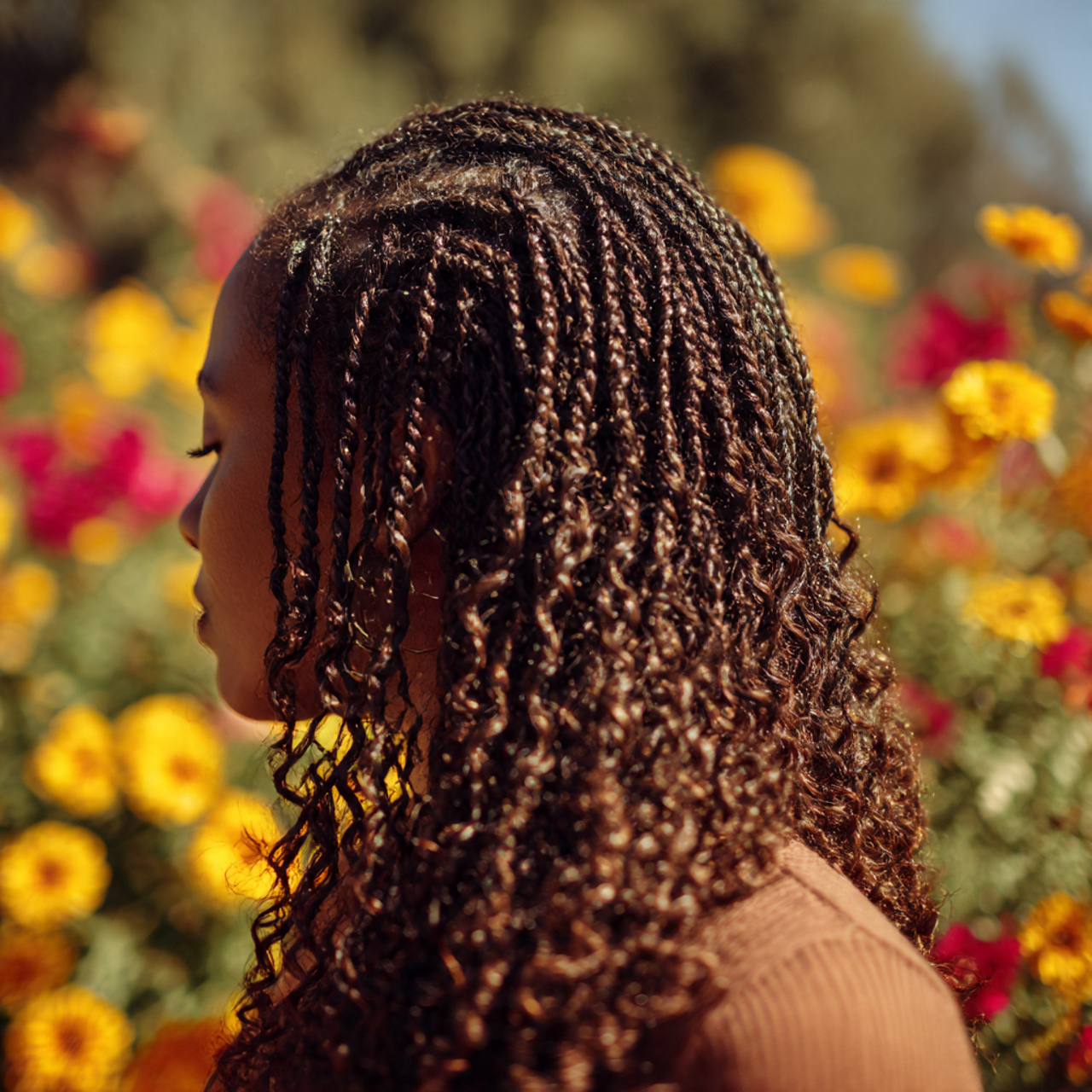 27 Stunning Micro Braid Hairstyles You Need Now! 12 close up of a woman with micro braids