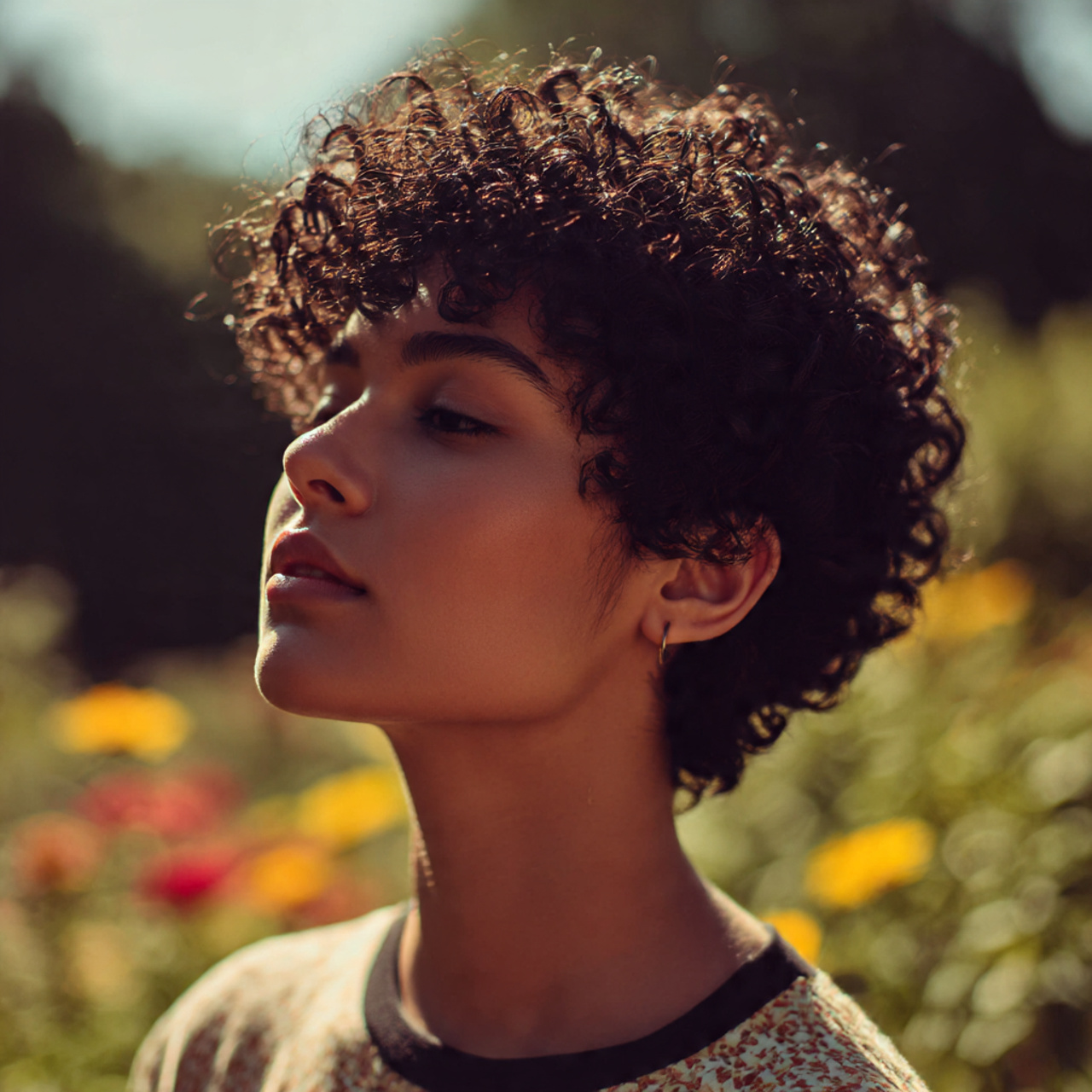close up of a young woman with perfectly