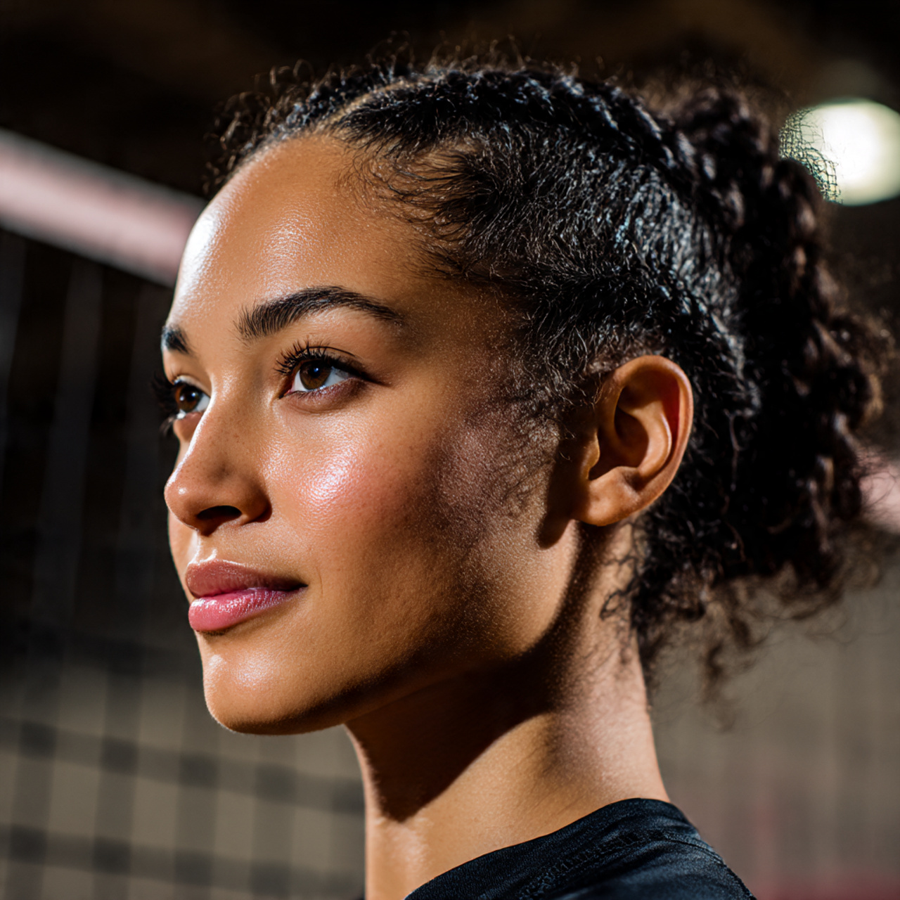 close up portrait of a female volleyball player