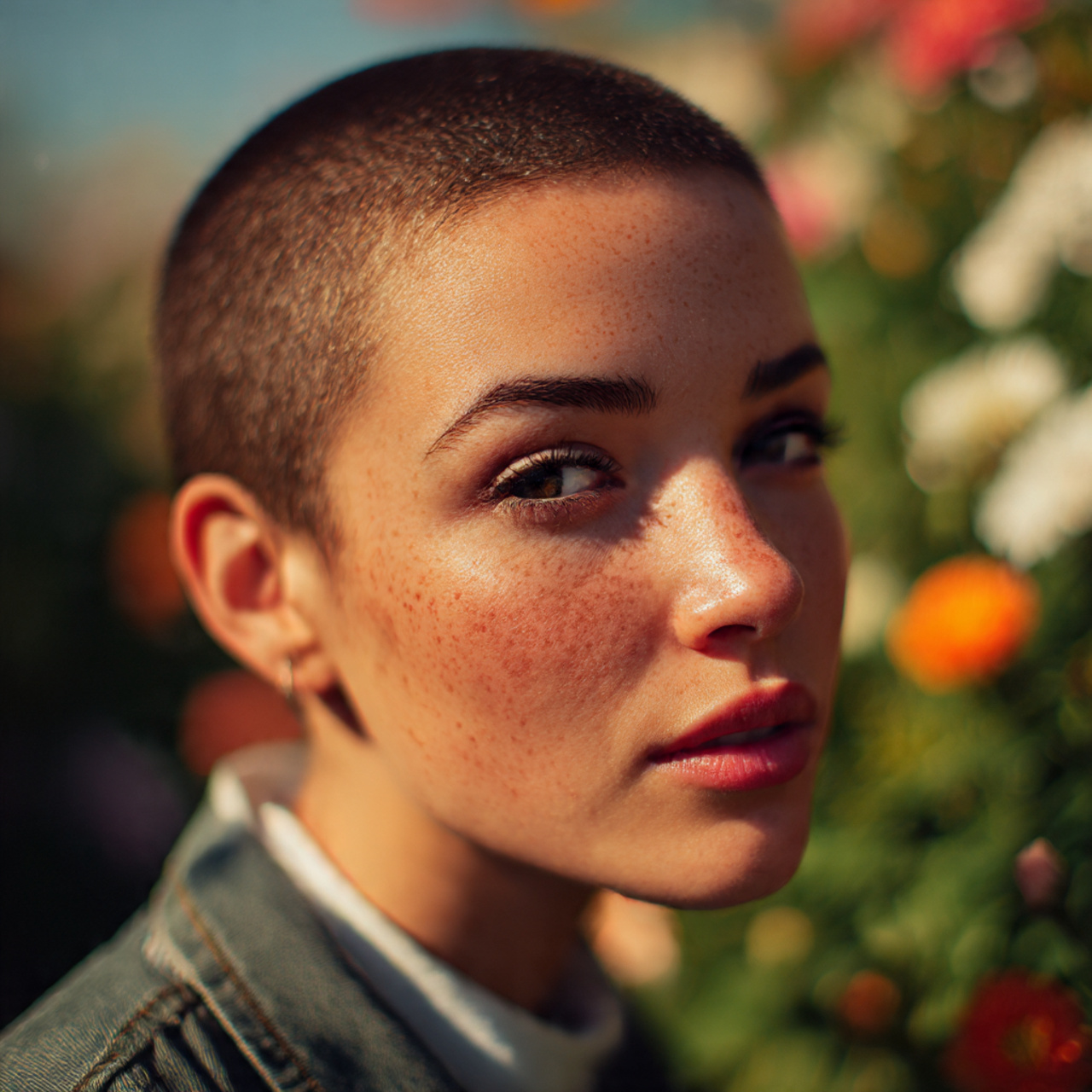 close up portrait of a woman with a