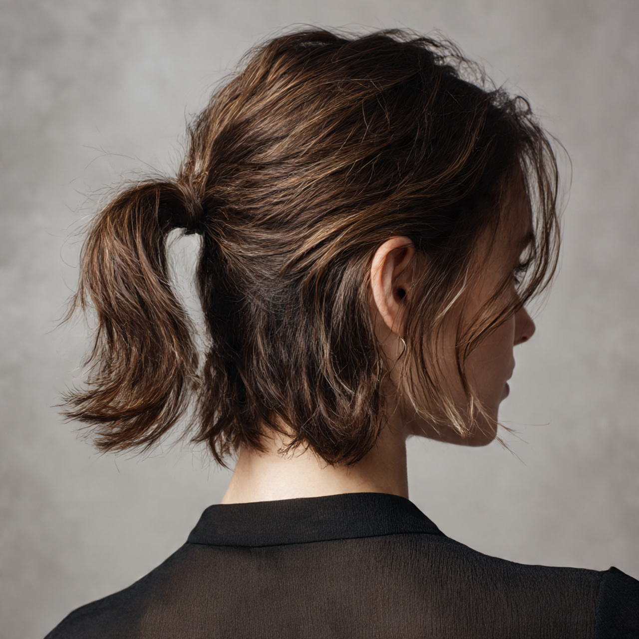 creative ponytail hairstyle for short hair small