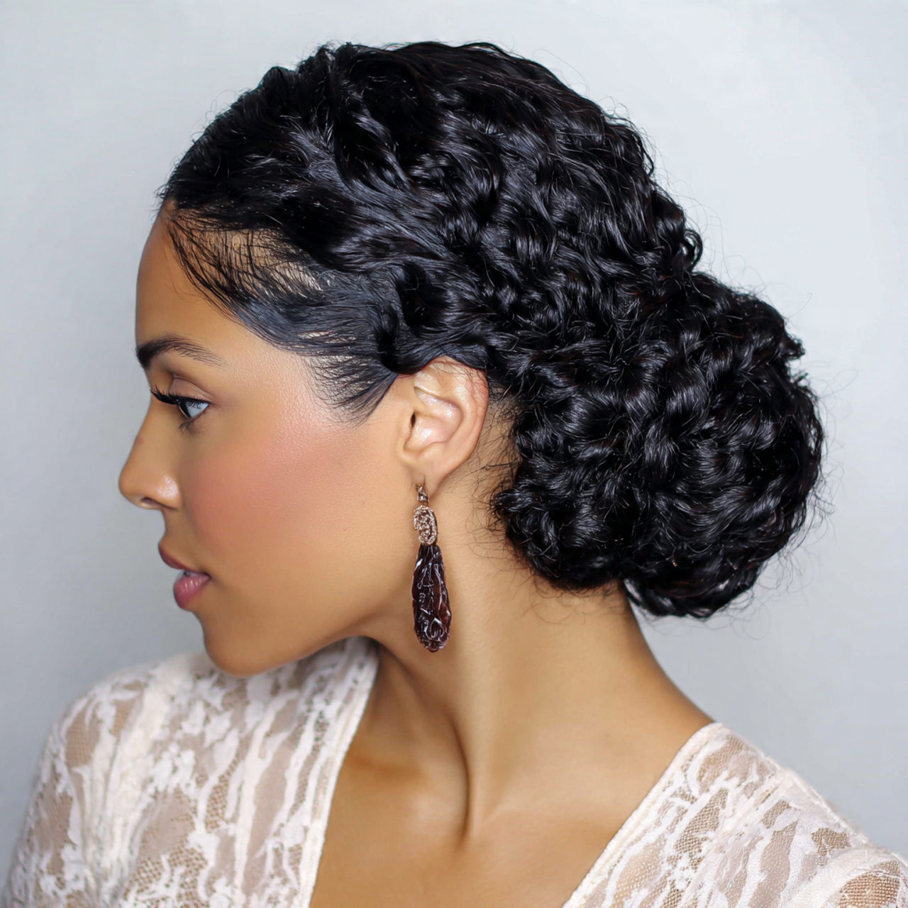 Hairstyles Deep Wave Hair: 20 Beautiful Styles for Volume, Shape, and Everyday Wear 16 deep wave low bun for women