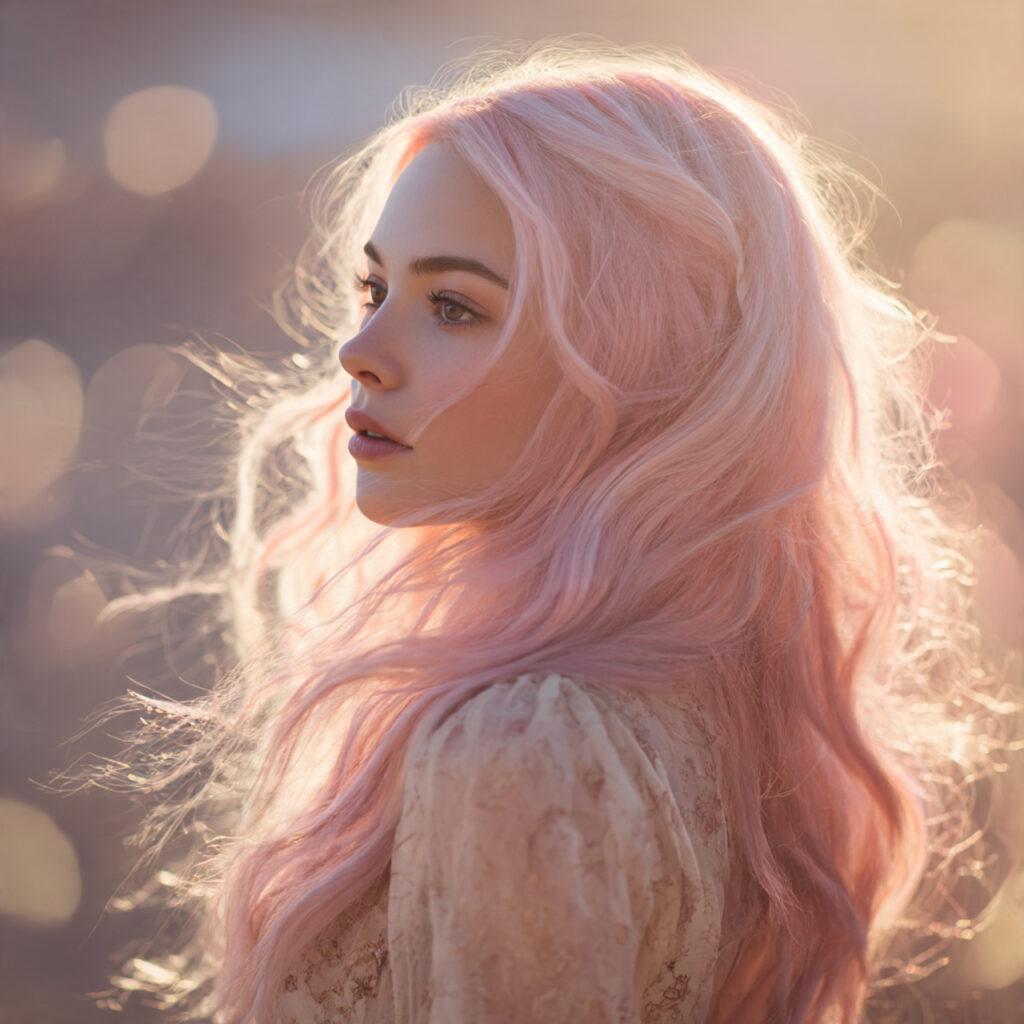 dreamy pastel calico hair blend soft cotton candy