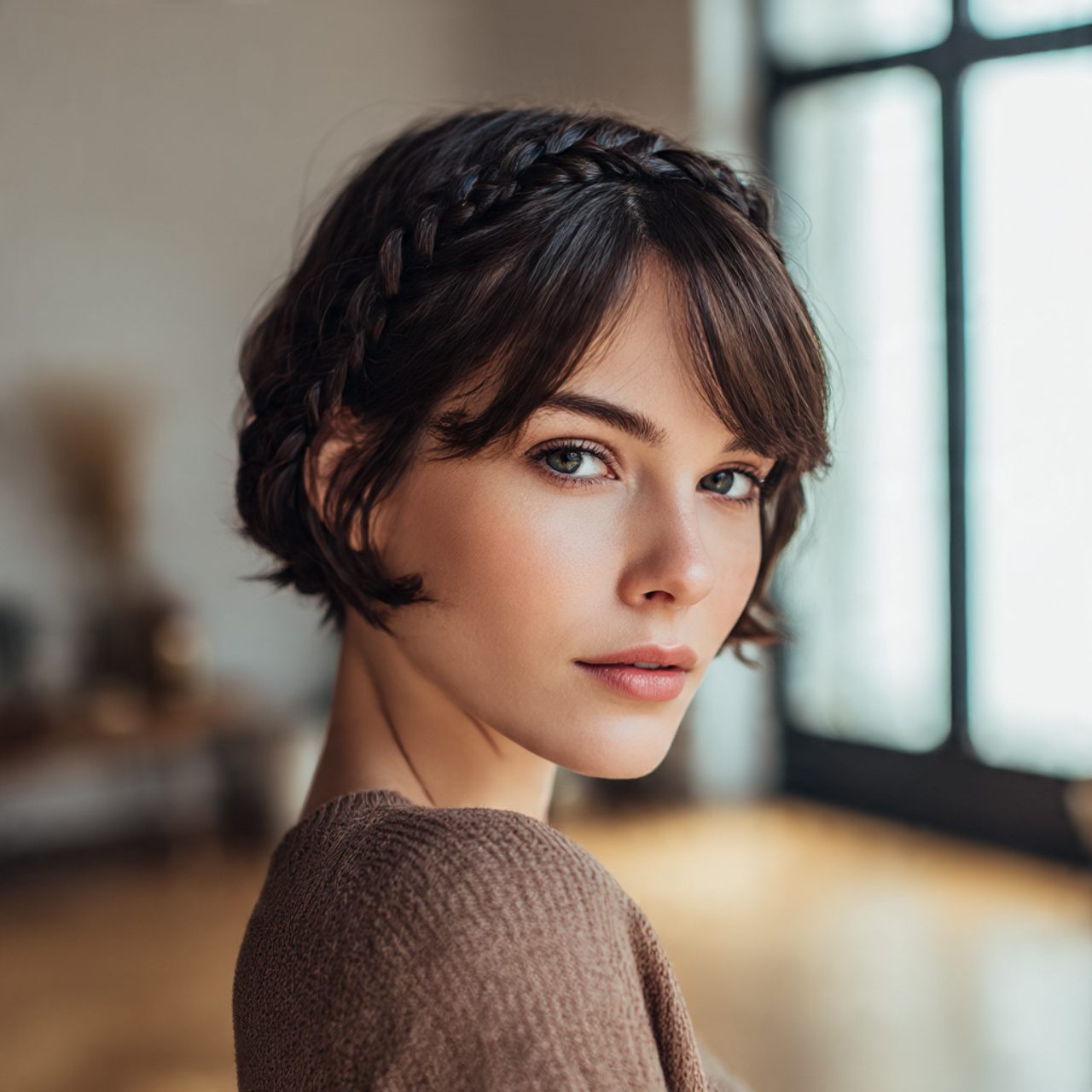 27 Stunning Micro Braid Hairstyles You Need Now! 9 elegant woman with a neat micro braid