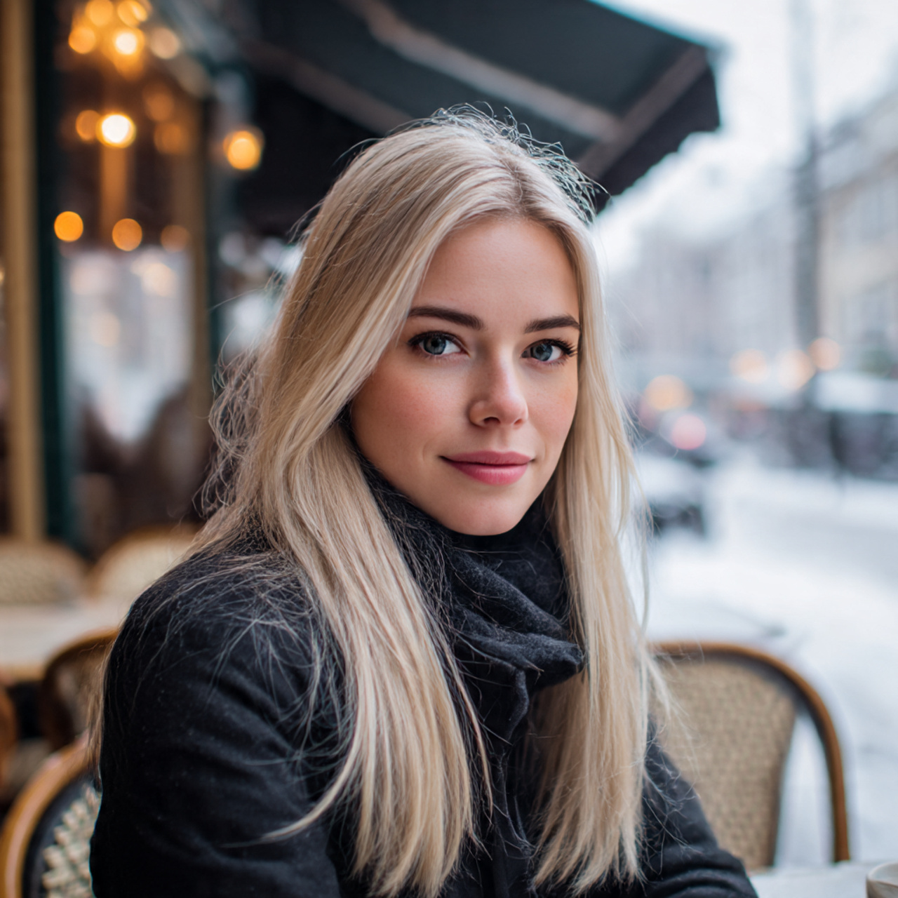 front view of a woman with smooth