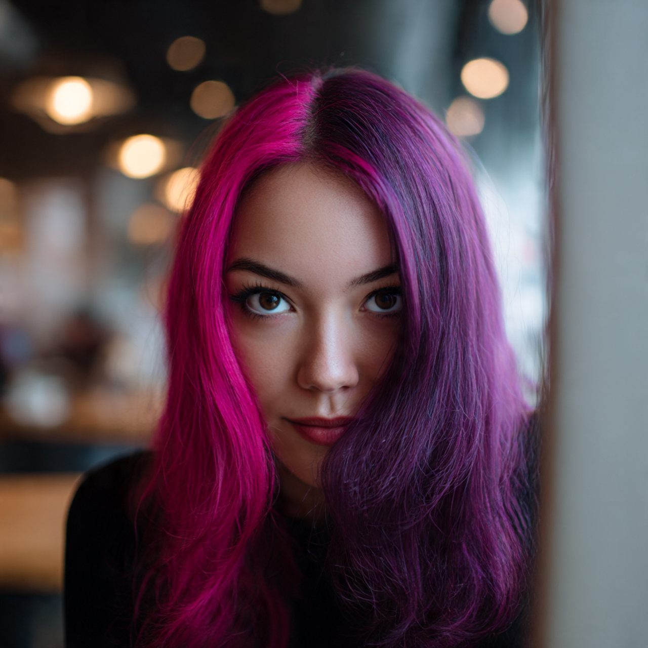 27 Gorgeous Peekaboo Hair Color Ideas Revealed To Enhance Looks 19 front view of a woman with split