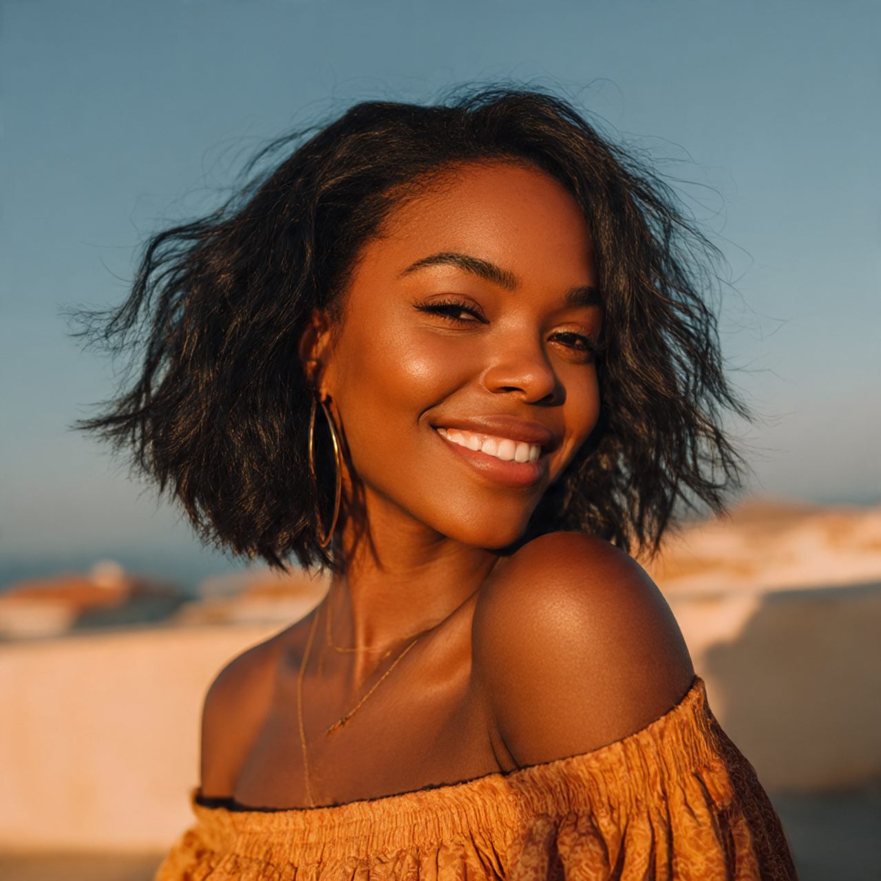 25 Stunning Bob Hairstyles for Black Women: Short, Curly & Sleek Cuts 8 gorgeous black woman with a wavy bob