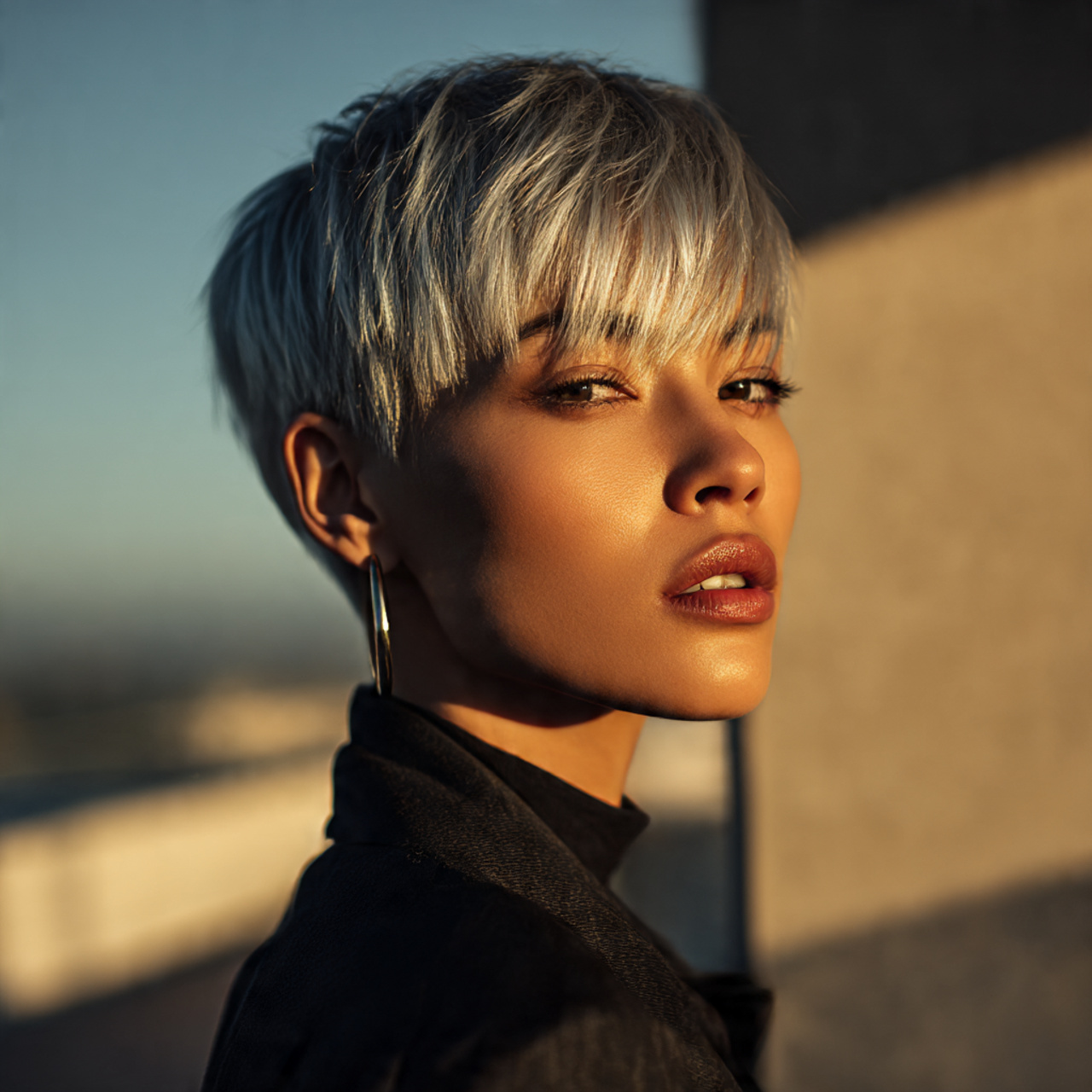 high fashion portrait of a person with a