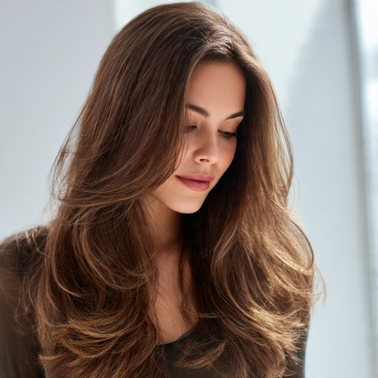 high resolution portrait of a woman with long