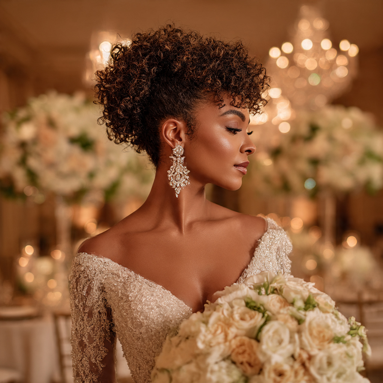 highly detailed image of a bride with