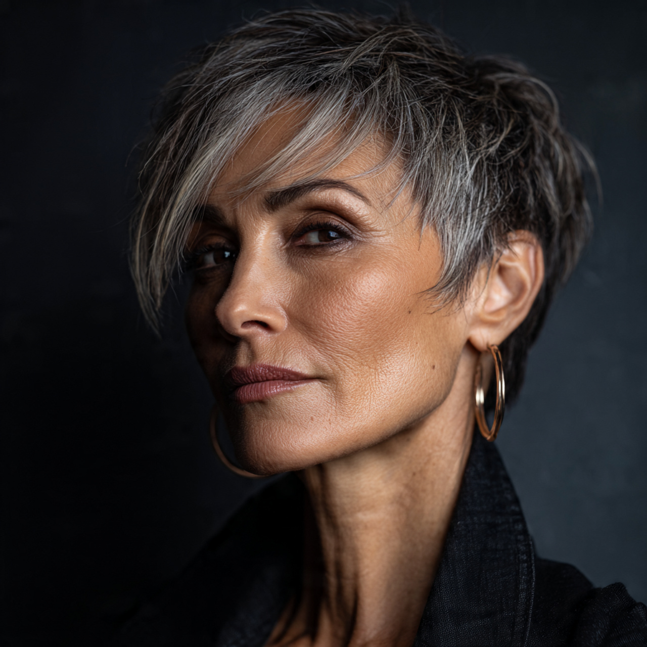 20 Elegant Hairstyles for 60 Year Olds for a Fresh Look 17 hyper realistic close up portrait of a 1