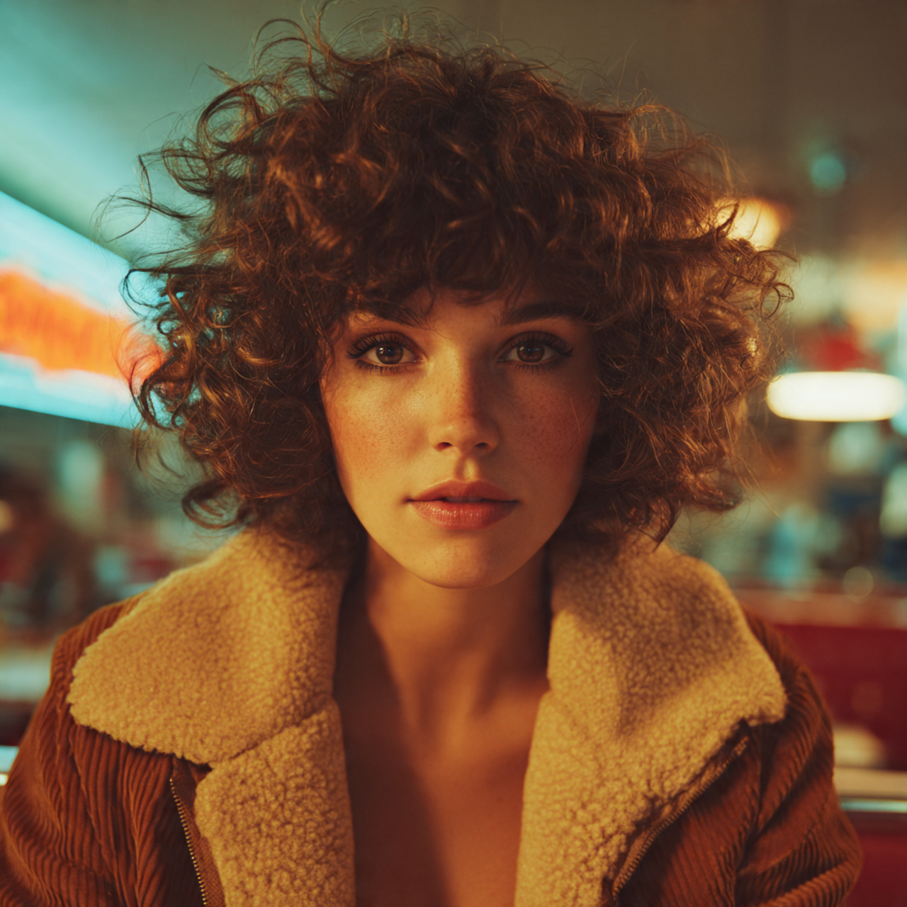 hyper realistic editorial photo of a woman