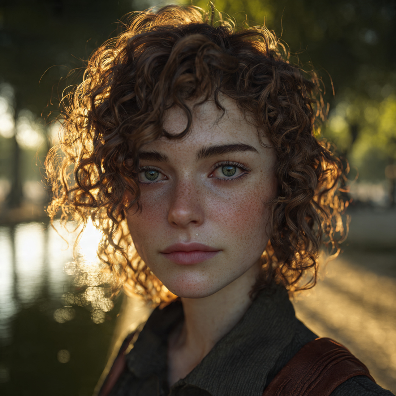 hyper realistic editorial shot of a woman