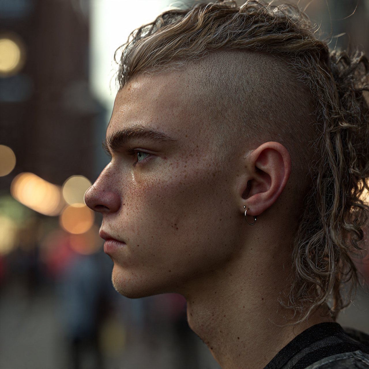 hyper realistic image of a young man with