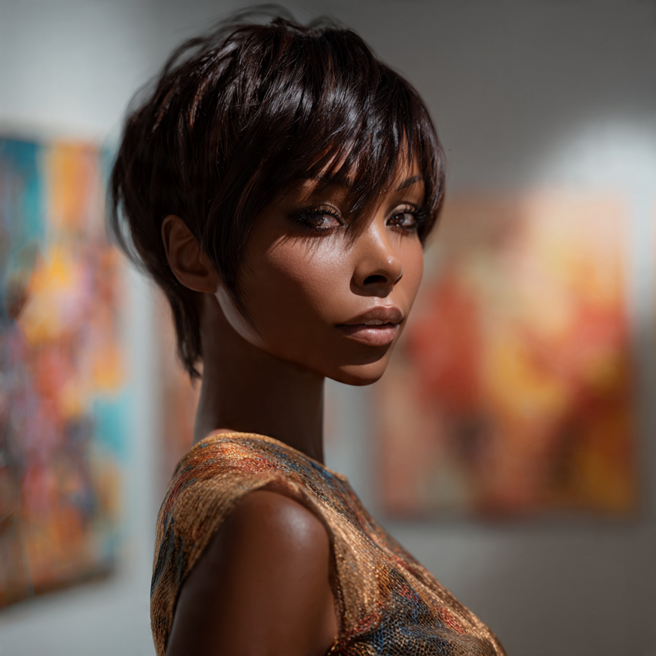 hyper realistic portrait of a black woman with