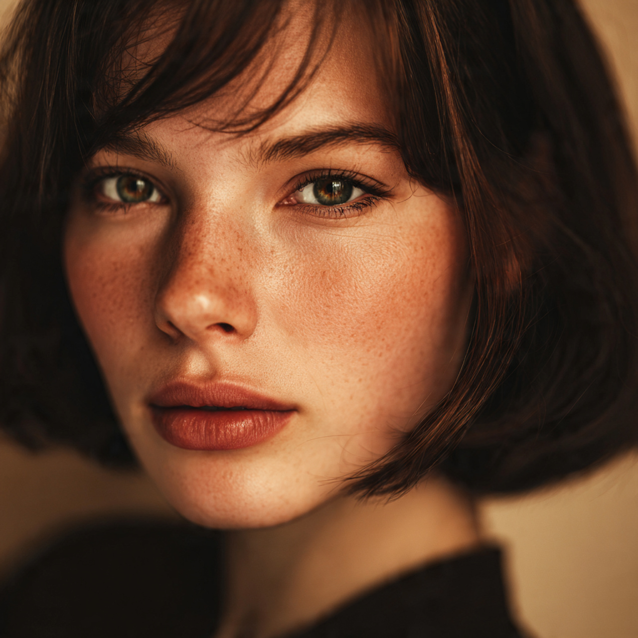 hyper realistic portrait of a young woman with
