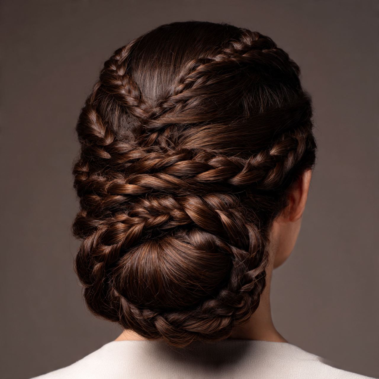 Long Hair Undos: 25 Elegant Styles to Elevate Your Look 25 long hair divided into three sections braided