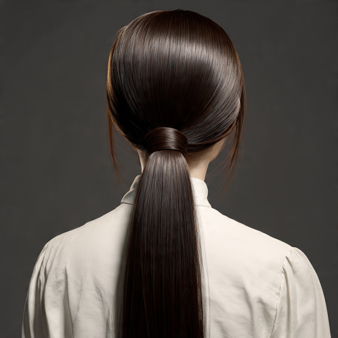 Long Hair Undos: 25 Elegant Styles to Elevate Your Look 21 long hair gathered into a ponytail with