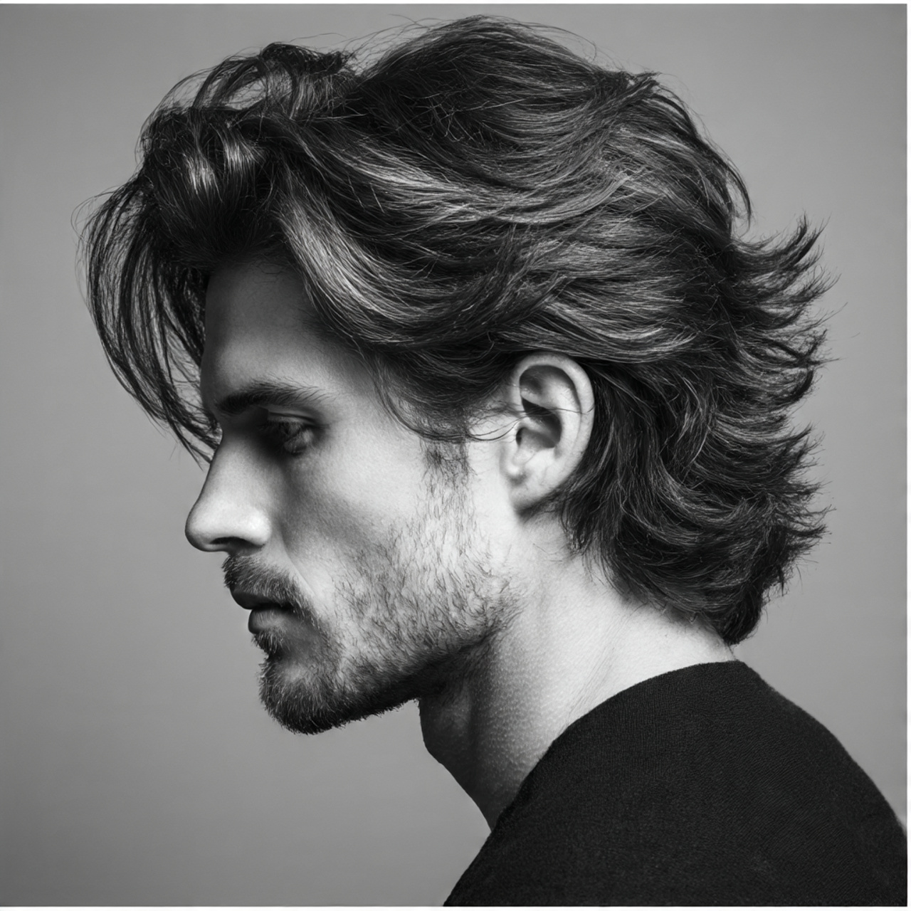 man with fine or thin hair styled