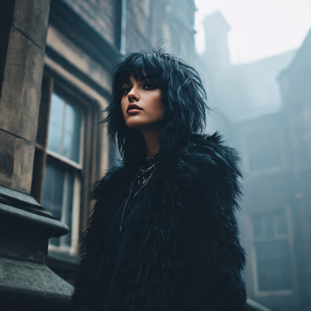 27 Hottest Winter Wolf Cut Ideas & Styles 19 model with a dark dramatic winter wolf