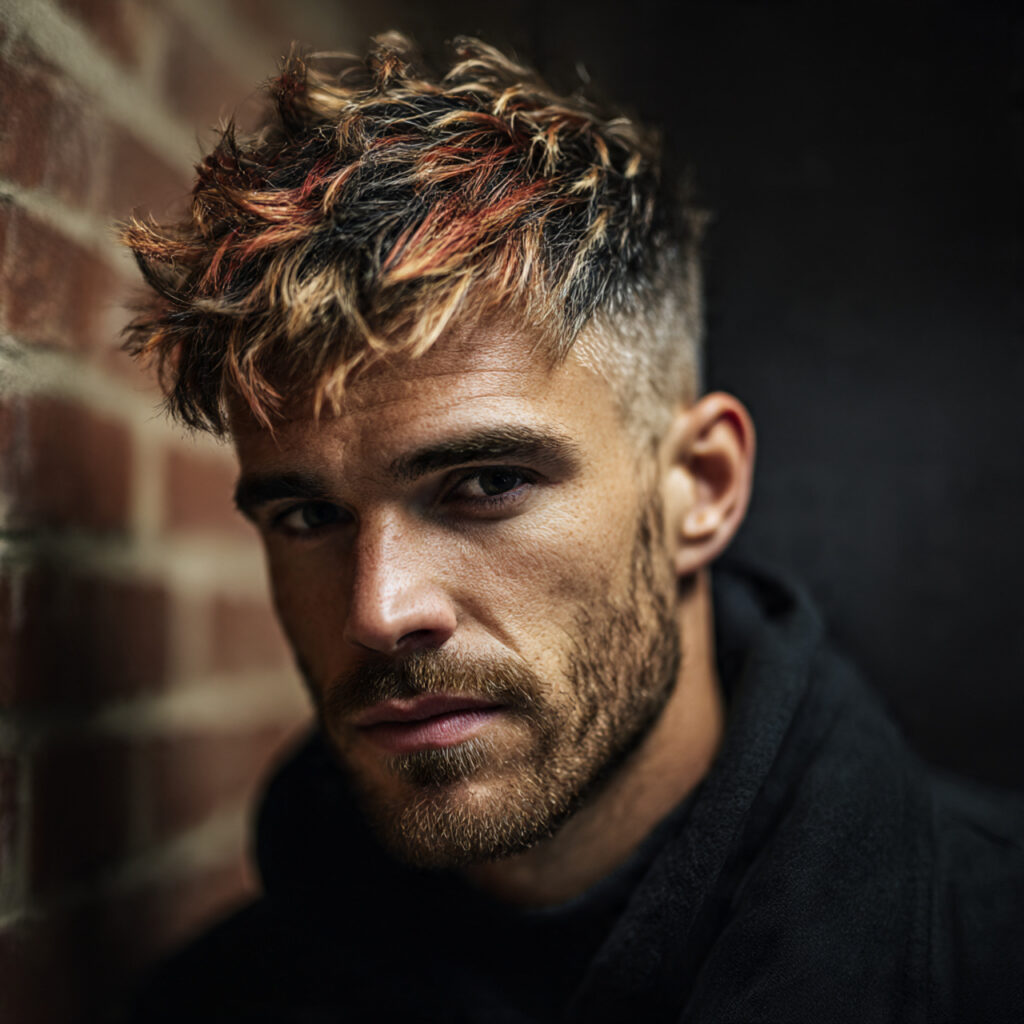modern barber inspired calico hair for men edgy