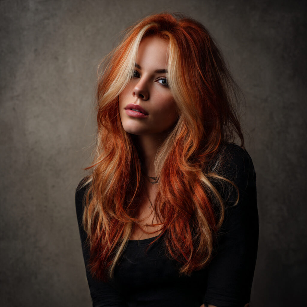 moody studio portrait of a confident person