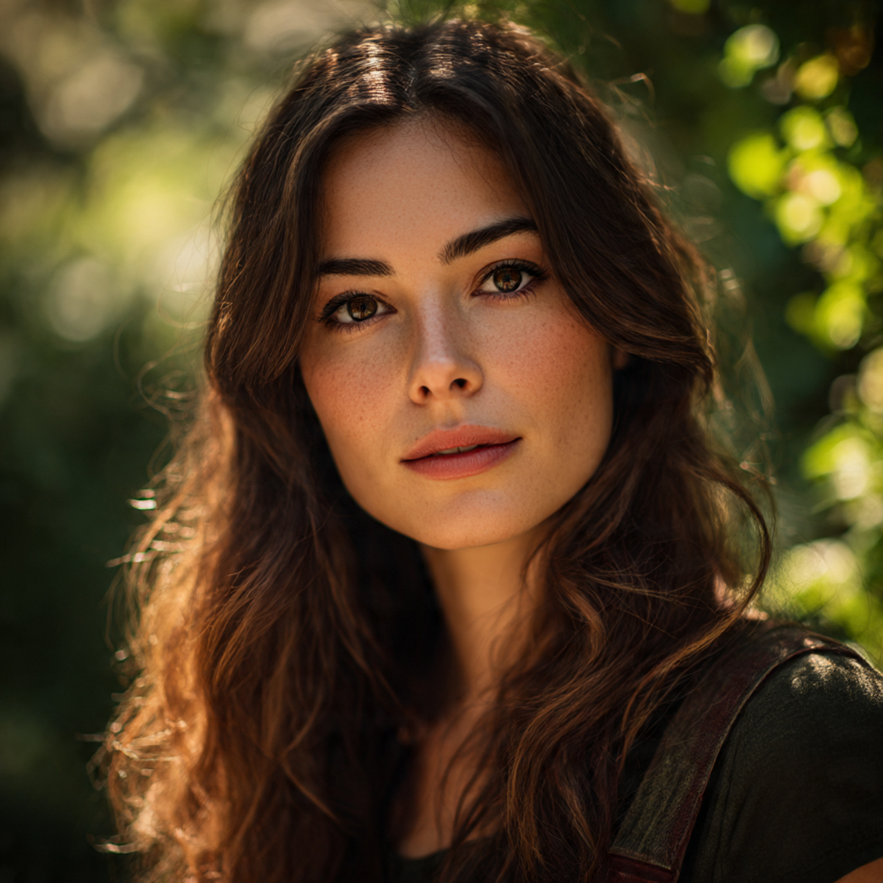 natural cinematic portrait of a woman with