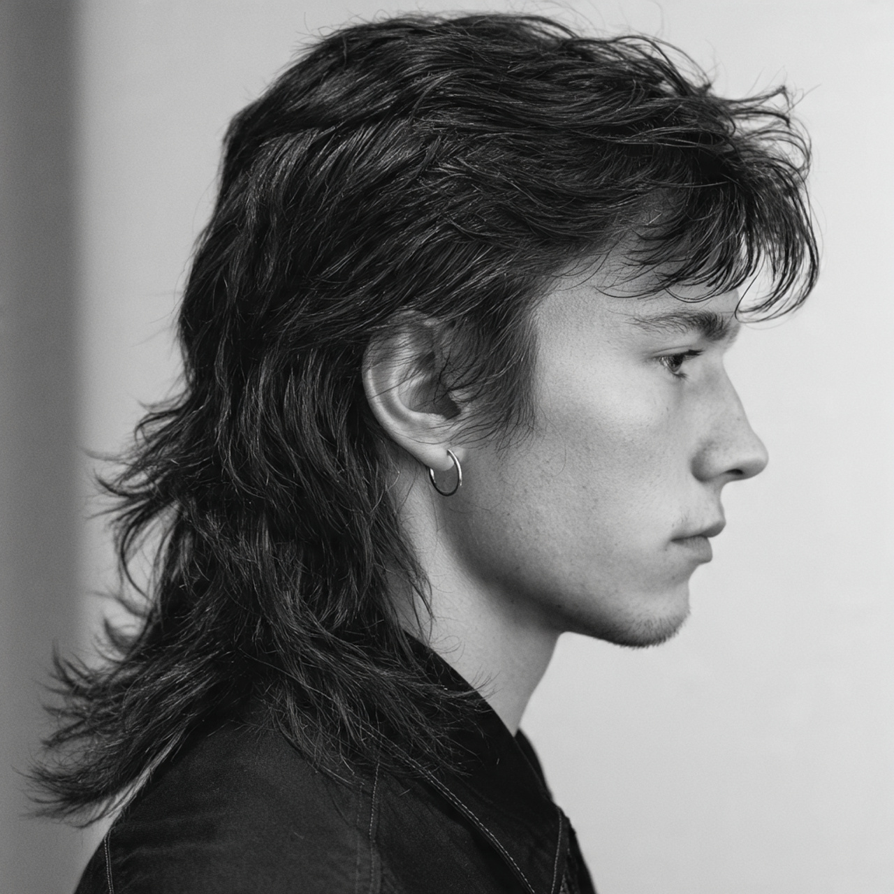 natural soft mullet hair for a single