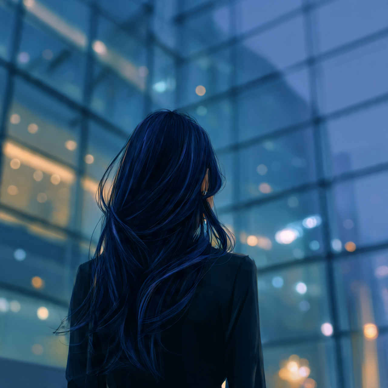 over the shoulder view of a woman with deep