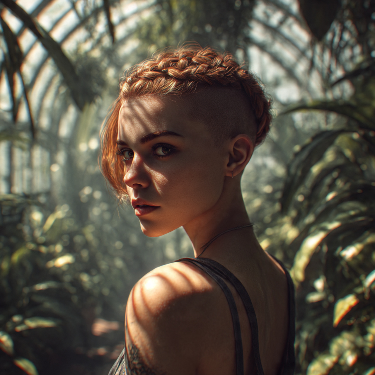 20 Undercut Bob Ideas for the Perfect Edgy Haircut 14 photorealistic portrait of a woman with an