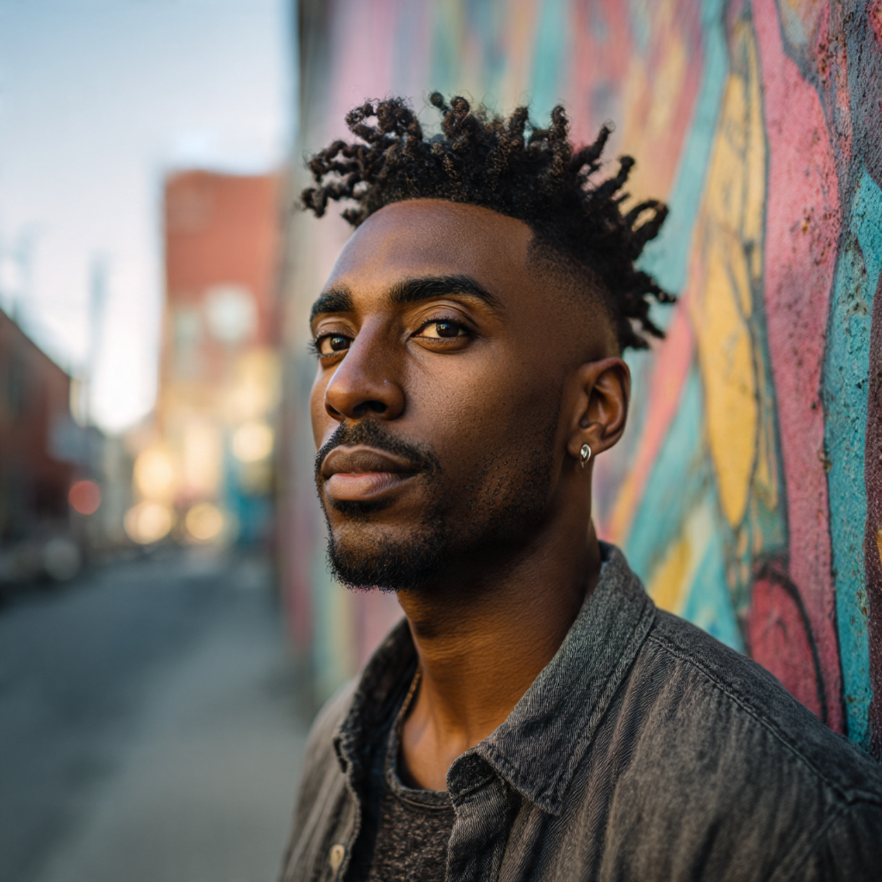 portrait of a confident black man showcasing