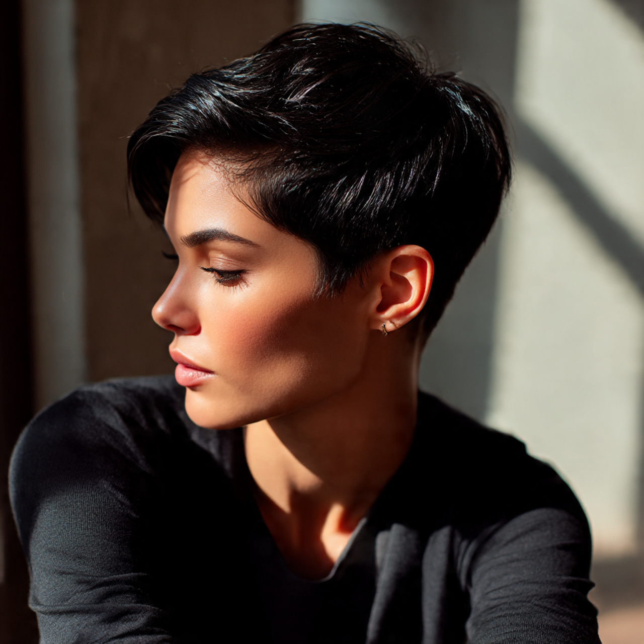 portrait of a model with a deep