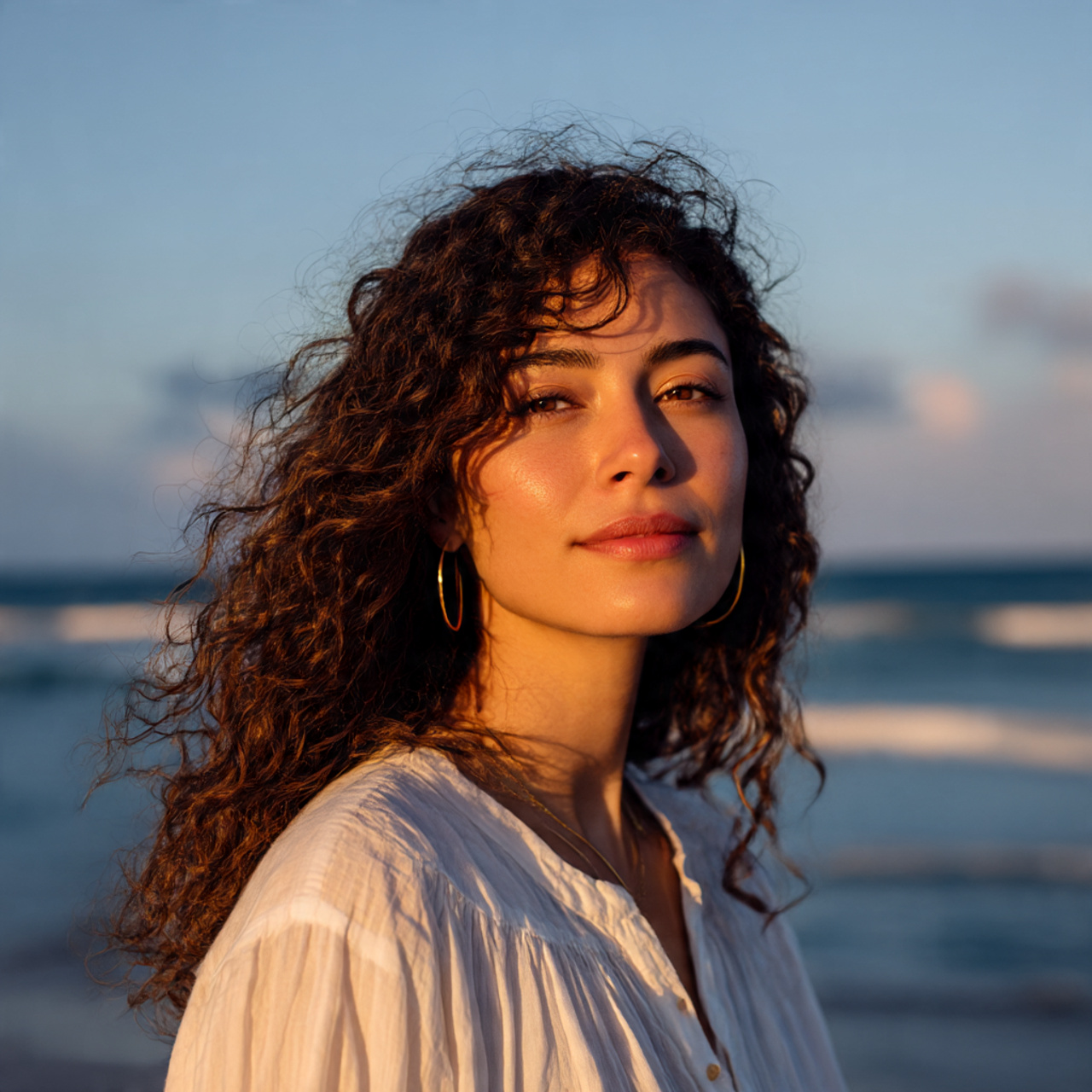 27 Stunning Face-Framing Curly Hair Ideas for Every Curl Type 3 portrait of a woman with defined loose