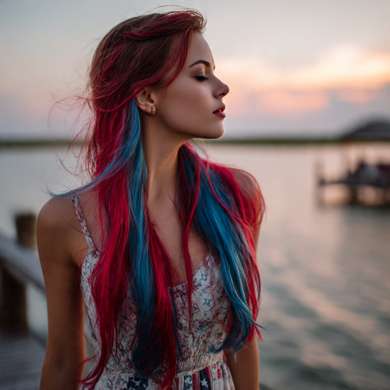 portrait of a woman with long hair