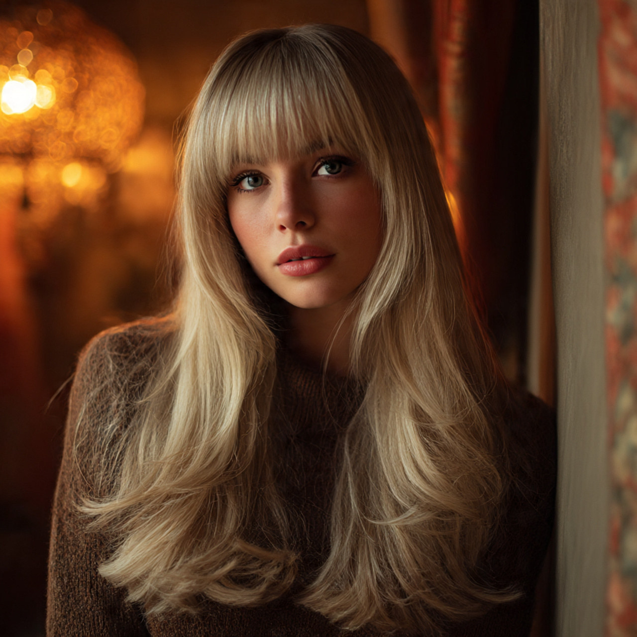 portrait of a woman with long haircuts