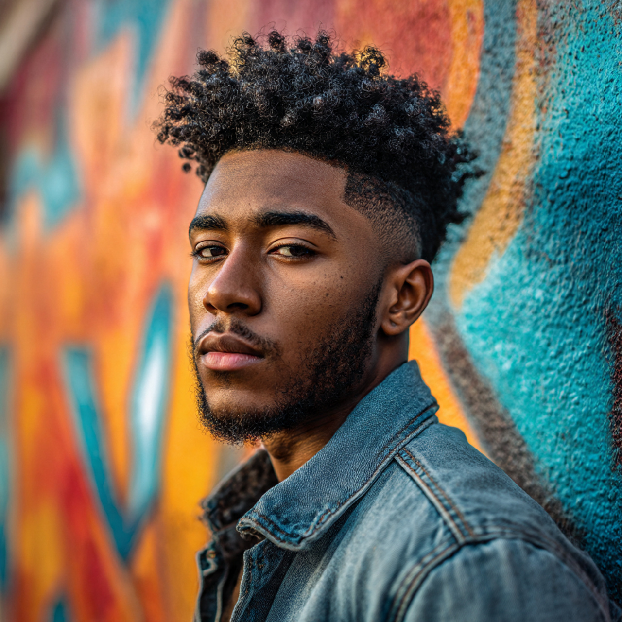 portrait of a young black man with